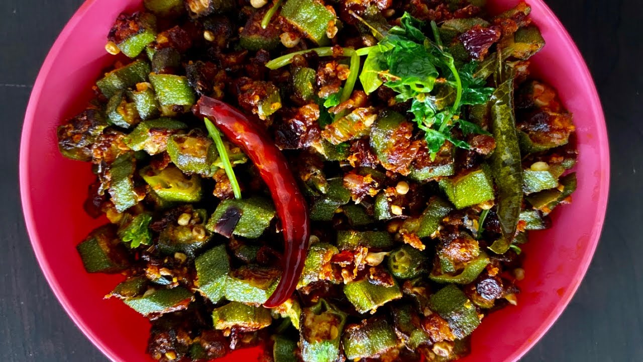 Bhindi fry okra fry lady finger fry easy and tasty okra fry