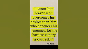 The Hardest Victory is Over Self | Aristotle Quote #dailysnippets #shorts #aristotle #motivation