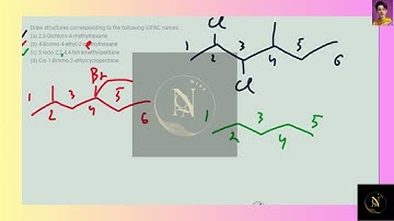 [Chemistry] Draw structures corresponding to the following iUPAC names: (a) 2,3-Dichloro-4-methylhex