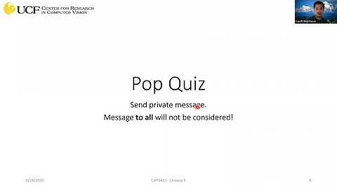 CAP5415 Lecture 8 [PyTorch Tutorial - Part 1] - Fall 2020