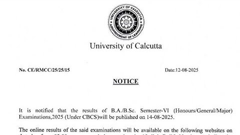 CU 6th Sem Result Date 2025 || Cu 6th Sem Result 2025 || 6th sem result 2025 Calcutta University