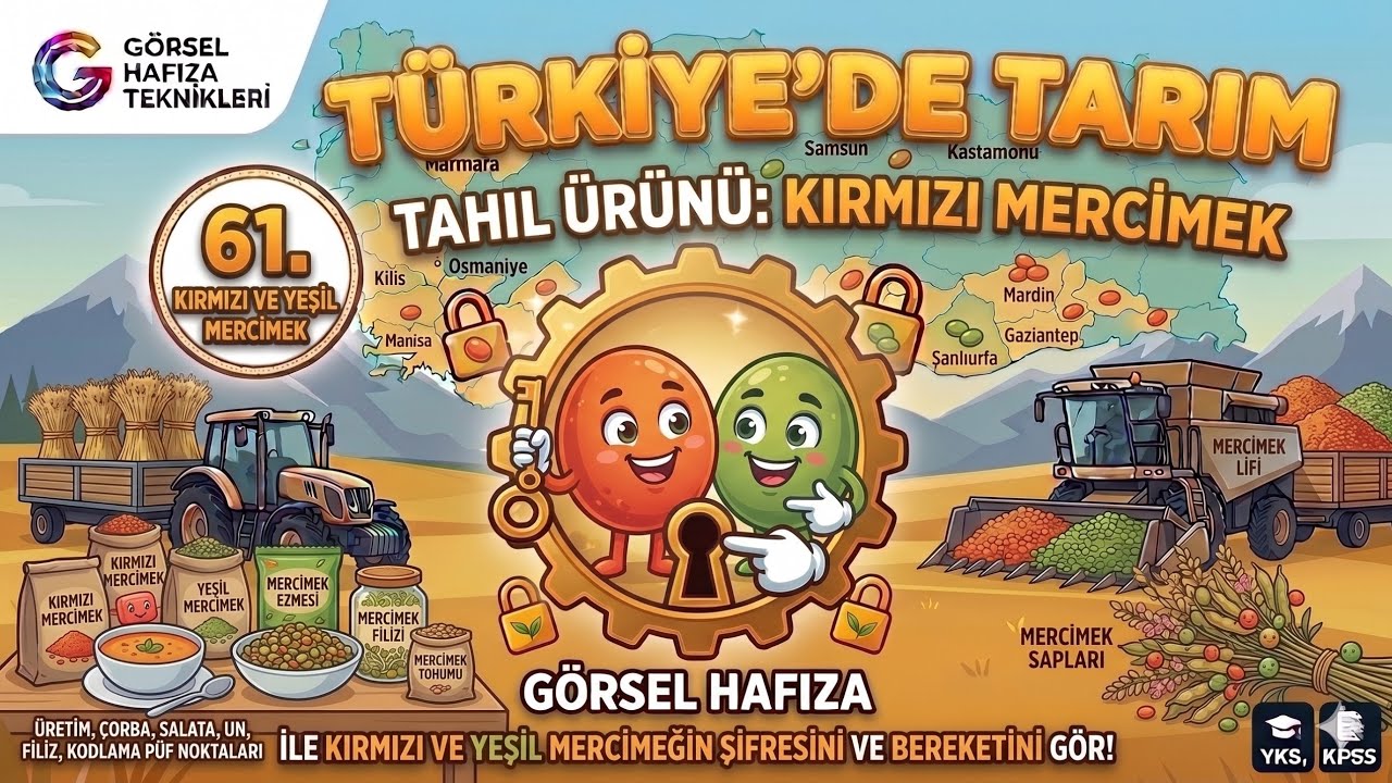 61- Kırmızı Kral vs. Yeşil Yiğit! 🔴🟢 | Mercimeğin Görsel Harita Savaşı #kpss #yks