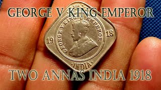 コレクション GEORGE V KING EMPEROR TWOANNAS INDIA1917 India - British | 2 Annas Coin | King George V | Km:516