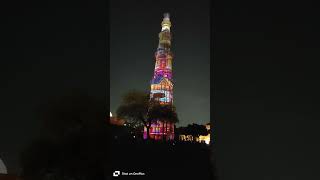 Light show on Qutub minar (Delhi)