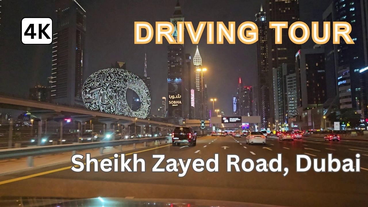 Night Drive in Dubai 🌃 | Sheikh Zayed Road After Dark | City Lights & Skyscrapers