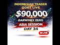 Indonesian Automated Trader Goes LIVE: $90,000 Darwinex Zero with Flow EA – Day 34 ASIA Session