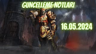 Knight Online güncELLEME Notları 16.05.2024