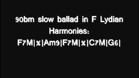 Backing track in F Lydian (Slow ballad, 90bpm)