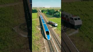 IMPOSSIBLE PHYSICS! 😱 High Speed Train vs  The 360° Loop Track #train #railway #railroad
