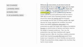 5987 Subject verb agreement with the church on the ACT English section