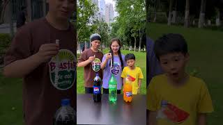 Thumbnail for Whose Coke fountain is higher? So funny! #FunnyFamily#PartyGames