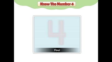 Canvas Maths A | Know The Number 4 | (Part 4) | Animated video