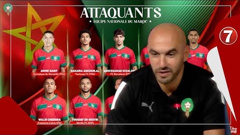 الناخب الوطني "وليد الركراكي" يعلن لائحة المنتخب المغربي بحضور أسماء جديدة