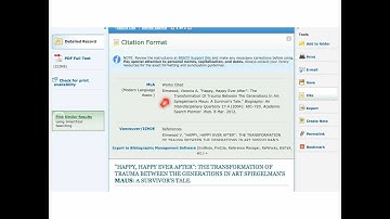 MLA: Database Citation