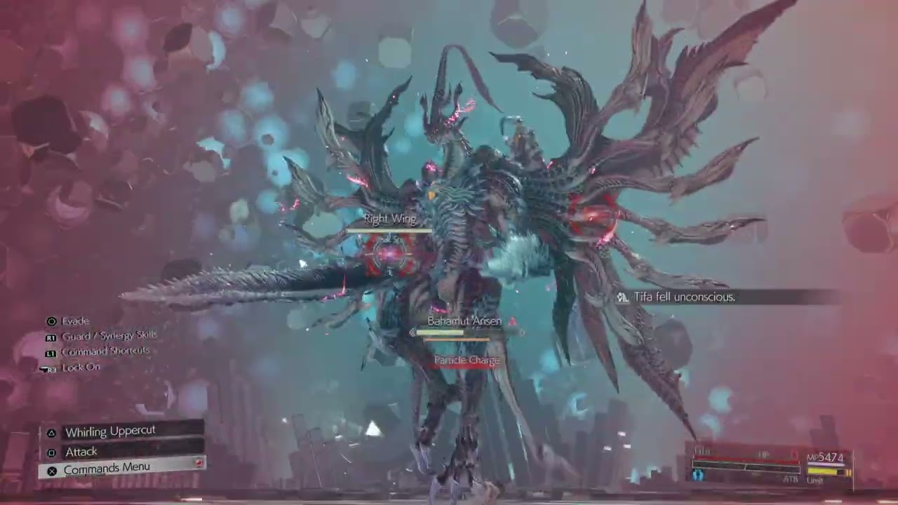 FINAL FANTASY VII REBIRTH Tifa vs Bahamut Hard mode Hp/Mp Swap