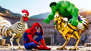 🕷️🐔 SPIDERMAN Wins The Magic Legendary Rooster Racing Championship | Epic Racing Challenge???