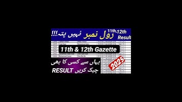 Fbise HSSC Result gazette 2025 Fbise hssc result gazette download 11th,12th result gazette pdf