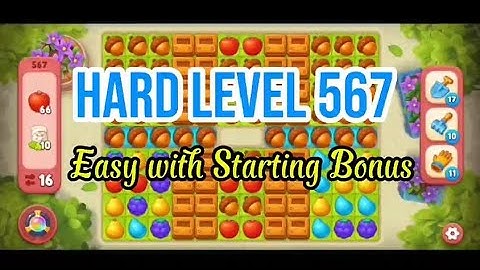 Hard Level 567 No Boosters 💫 Match-3 Game Gardenscapes #games #gameplay #gaming