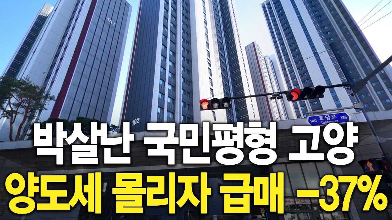 박살난 국민평형 고양 양도세 몰리자 급매  37%