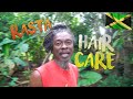 Jamaican Rastafari prepares herbal hairwash