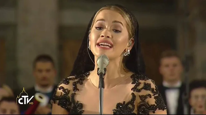 Rita Ora sings at Vigil for Canonisation of Mother...