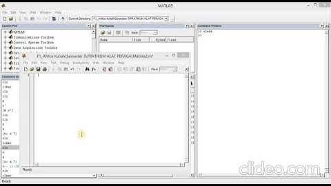 TUTORIAL PENGGUNAAN APLIKASI MATHLAB DALAM OPERASI MATRIKS #Part2