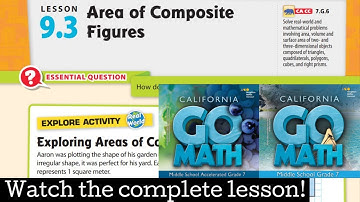 Lesson 9.3 Area of Composite Figures