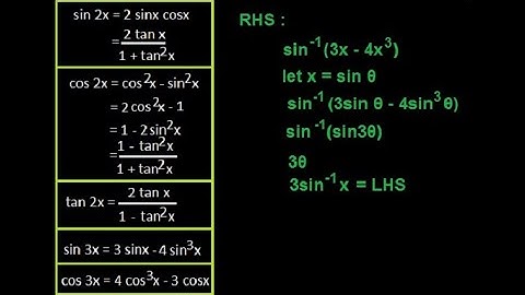 Proving question of 3 sin inverse x equal to sin inverse 3 x minus 4 x cube