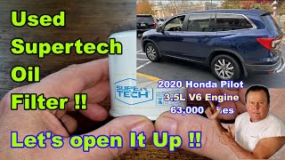 Walmart Supertech St6607 Oil Filter Cut Open, Used Walmart Supertech St6607 Oil Filter Cut Open
