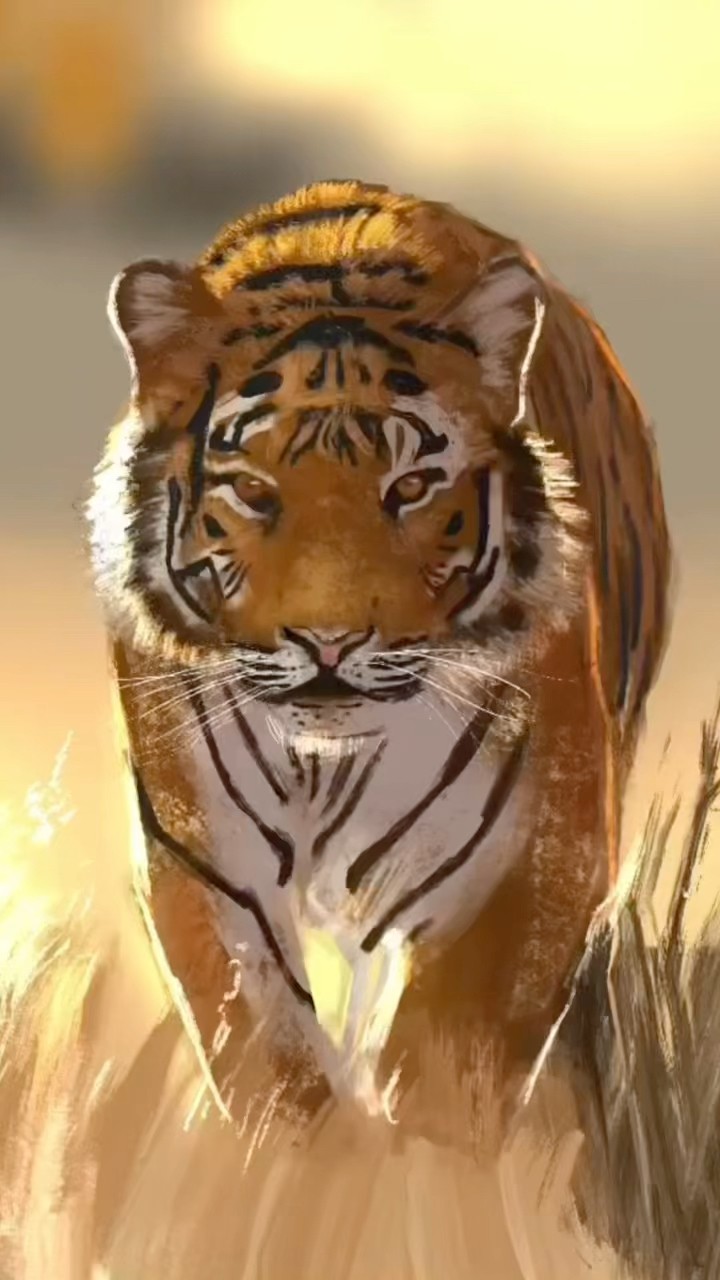 1時間で虎描いてみた🐅 #shorts #イラスト #イラストメイキング - YouTube