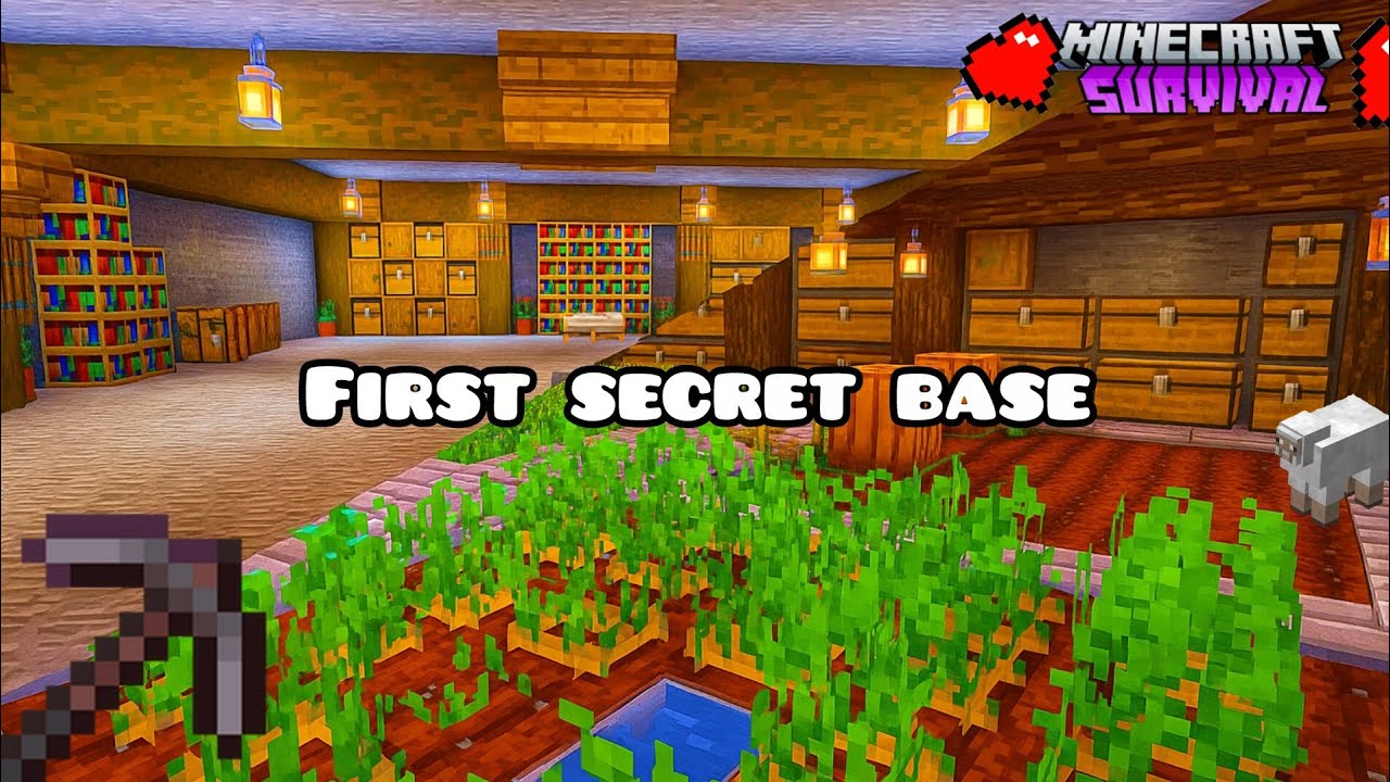 I made my first ever secret base in Minecraft survival - YouTube