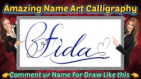 Fida Name Signature Calligraphy Status | How to improve Cursive Handwriting | Cut Marker | Draw