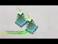 How to make macrame earrings DIY: multicolor neon green earrings by Thaohandmade channel