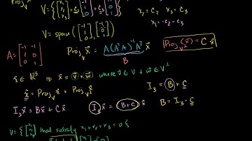 Another example of a projection matrix | Linear Algebra | Khan Academy