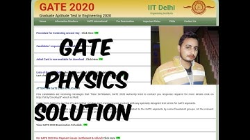 GATE 2020 || GENRAL APTITUDE SOLUTION || GATE PHYSICS ||