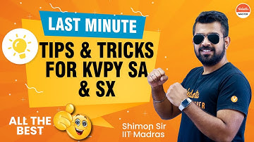 Last Minute Tips & Tricks For KVPY SA & SX (All The Best) | Shimon Sir | Vedantu Master Tamil