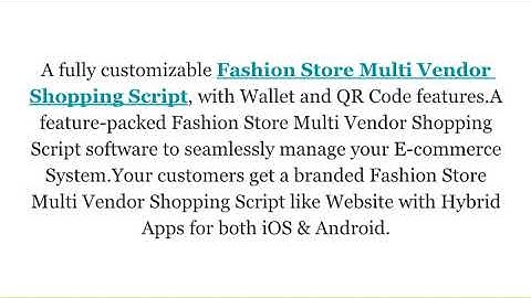 Fashion Store Multi Vendor Script - DOD