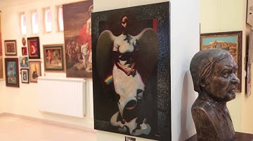 Vladislav Lalicki galery in Sabac, Serbia - setup Vladislav Lalicki retrospective