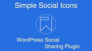 Simple Social Icons WordPress Plugin