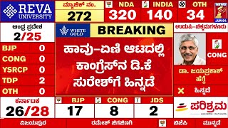 Lok Sabha Election Result 2024 : ಹಾವು-ಏಣಿ ಆಟದಲ್ಲಿ ಕಾಂಗ್ರೆಸ್​ನ DK Sureshಗೆ ಹಿನ್ನಡೆ |@newsfirstkannada