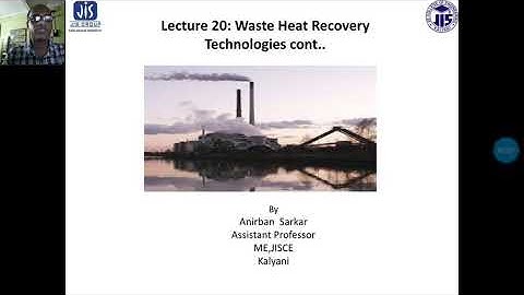Lecture 20: Waste heat recovery technologies-1