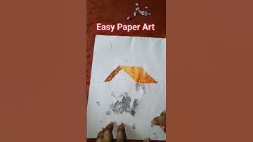 How to make Paper Collage Art with House | Collage Art |#shorts #art #papercollage
