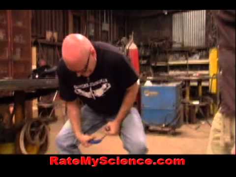 Strongest man on earth - bending a hammer, Rate My Science