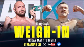 Tyson Fury Vs Oleksandr Usyk | Weigh-In