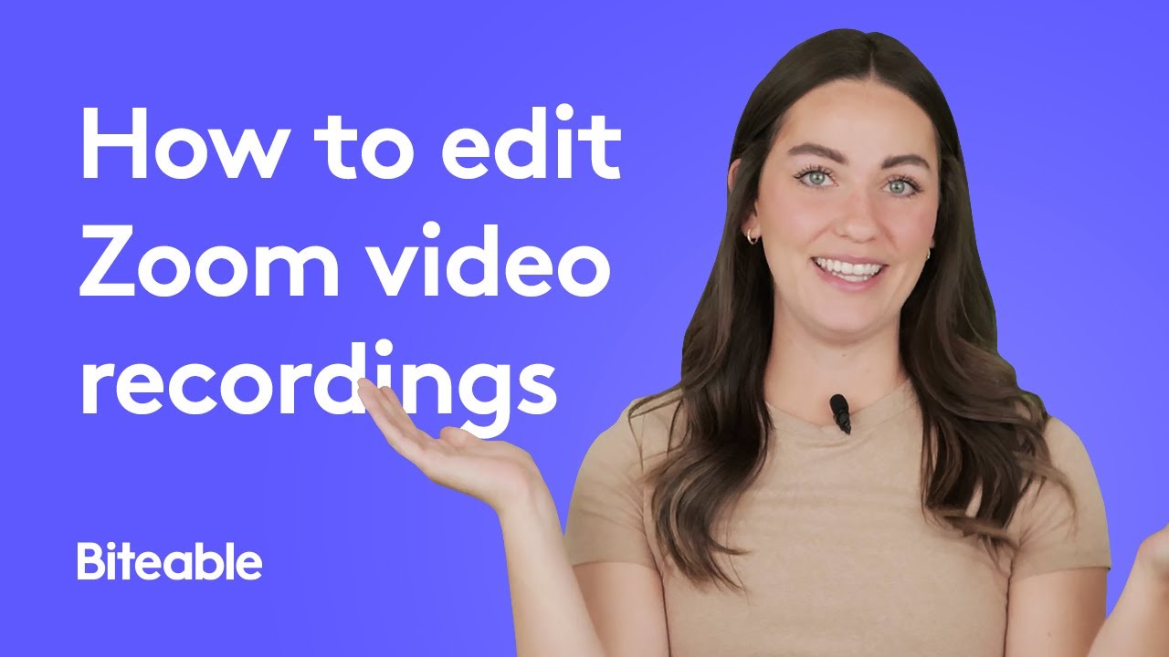 How to edit zoom video recordings youtube