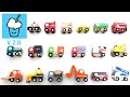 Wooden Vehicles Cars ver 2 collection taxi police car  fire engine ambulance