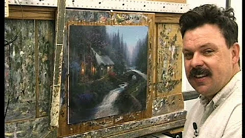 Twilight Cottage - Thomas Kinkade Paints in his St...