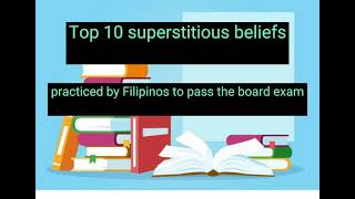 Top 10 Supersious Beliefs Practiced By Filipinos To P The Board Exam