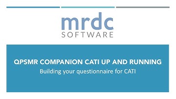 QPSMR Companion CATI - Building your questionnaire for CATI