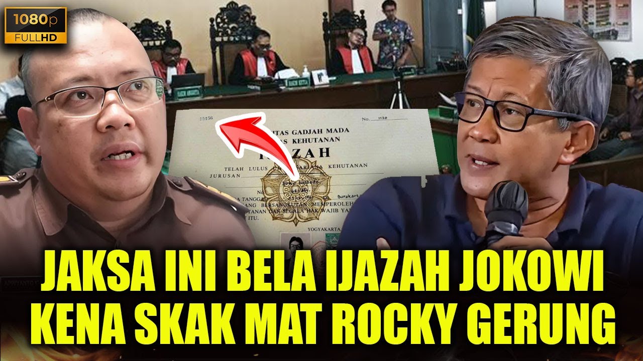 DEBAT SENGIT! JAKSA PEMBELA IJAZAH JOKOWI BINGUNG DI SKAK MAT ROCKY GERUNG